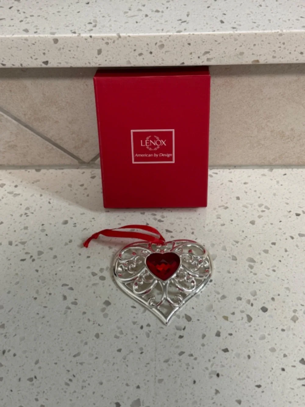 NIB Lenox Christmas Heart Ornaments Set of 3